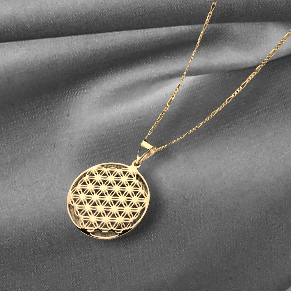 925 Sterling Gilded Chain Flower of Life