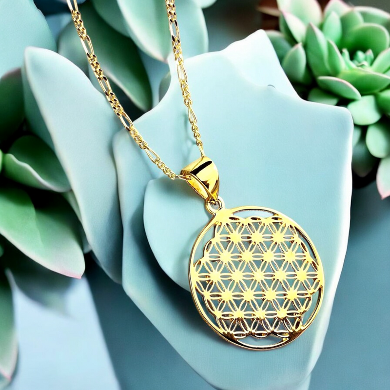 925 Sterling Gilded Chain Flower of Life