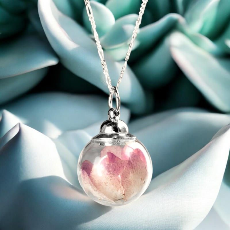 925 Sterling Silver Chain "Real Cherry Blossom" - K925-145