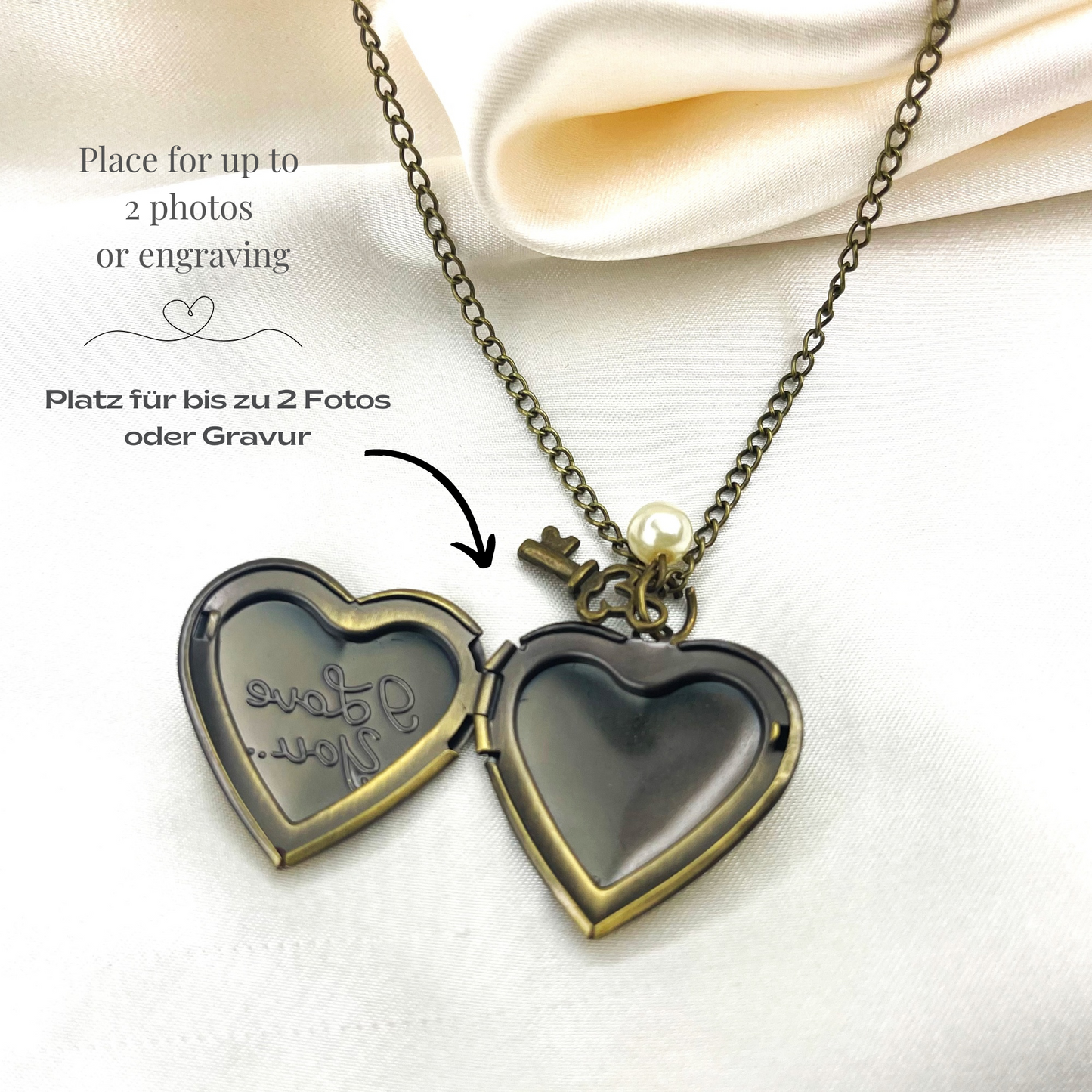 Custom Heart Fotomed Lacilities Key Pendant - Korrekt bild Customizable - Vik-100