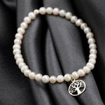 925 Sterling Silver Freshwater Pearl Armband "Livets träd" - Arm925-32