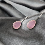 925 Sterling Silver Rose Quartz Örhängen - Elegant Gemstone Smycken Ear925-102