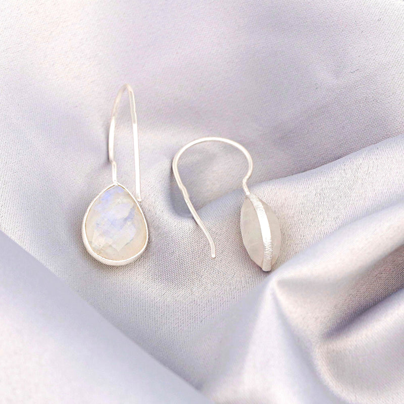 925 Sterling Silver Moonstone Örhängen - Ear925-93