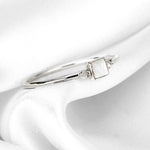 925 Sterling Silver Square Ring Pearl Motton - RG925-28