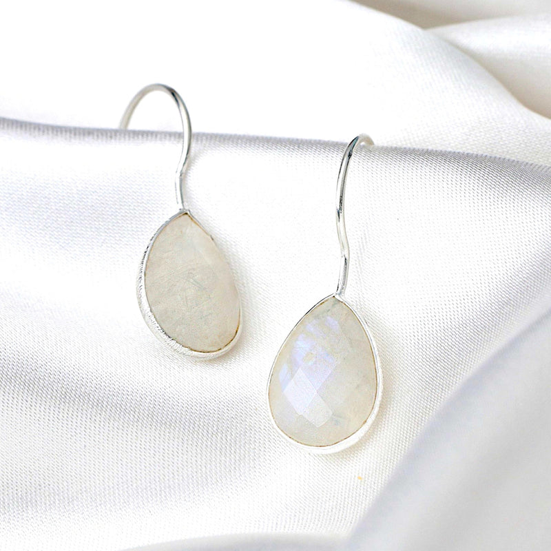 925 Sterling Silver Moonstone Örhängen - Ear925-93