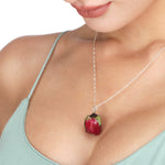 925 Sterling Real Red Rose Silver Chain