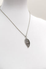 "Antik blad" silverkedja-VIK-74