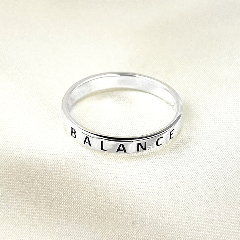 Älskar resan Ring - 925 Sterling Silver gravyr stämpel Finger Ring-RG925-55