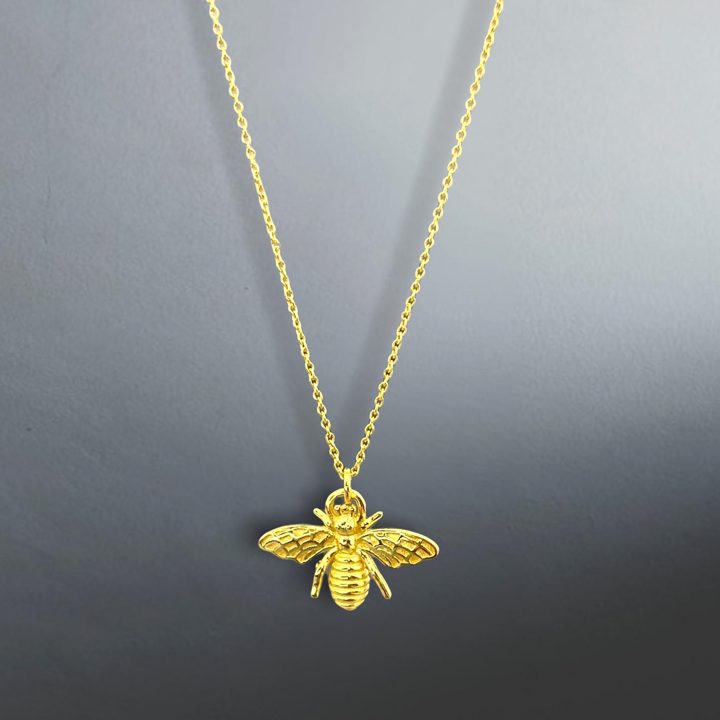Golden Bee 925 Sterling Gilded Chain - Presentidé för hårt arbetande bin - K925-59
