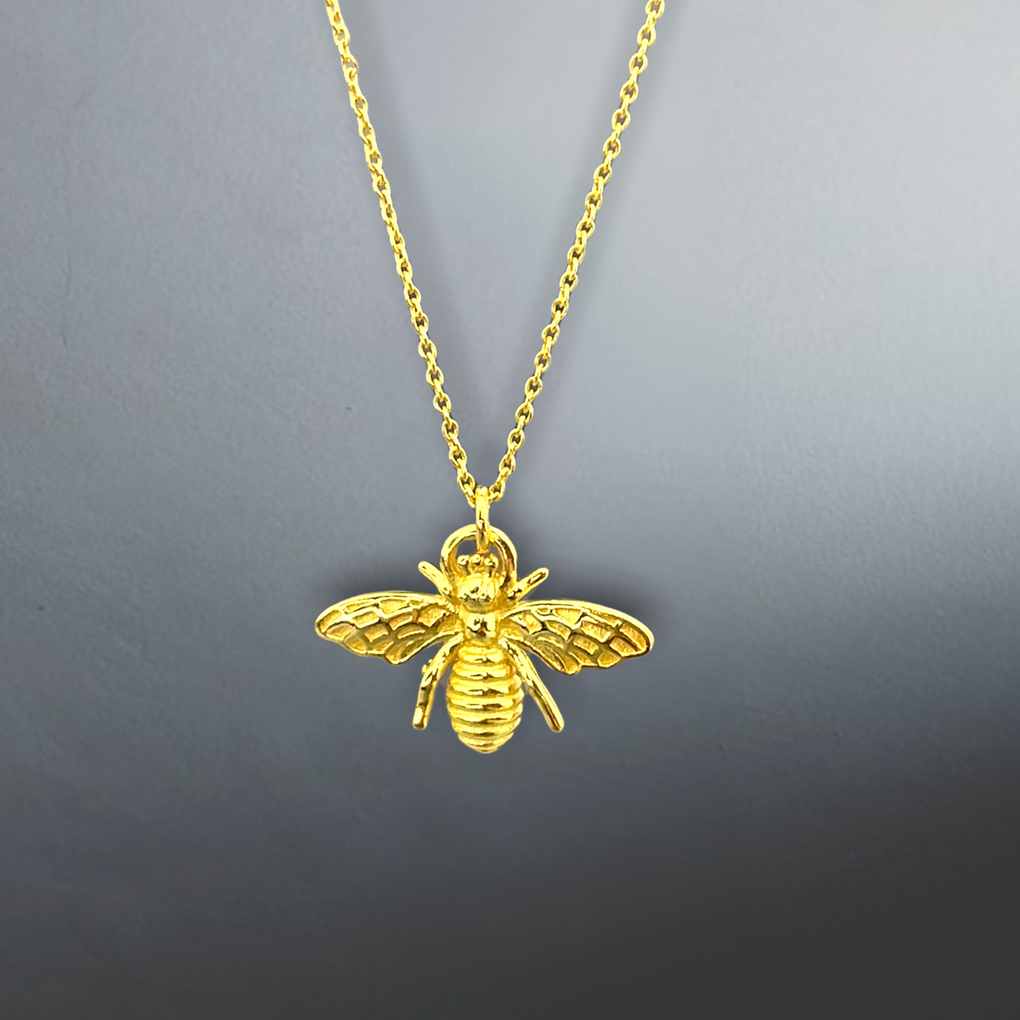 Golden Bee 925 Sterling Gilded Chain - Presentidé för hårt arbetande bin - K925-59