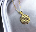 925 Sterling Gilded Chain Flower of Life