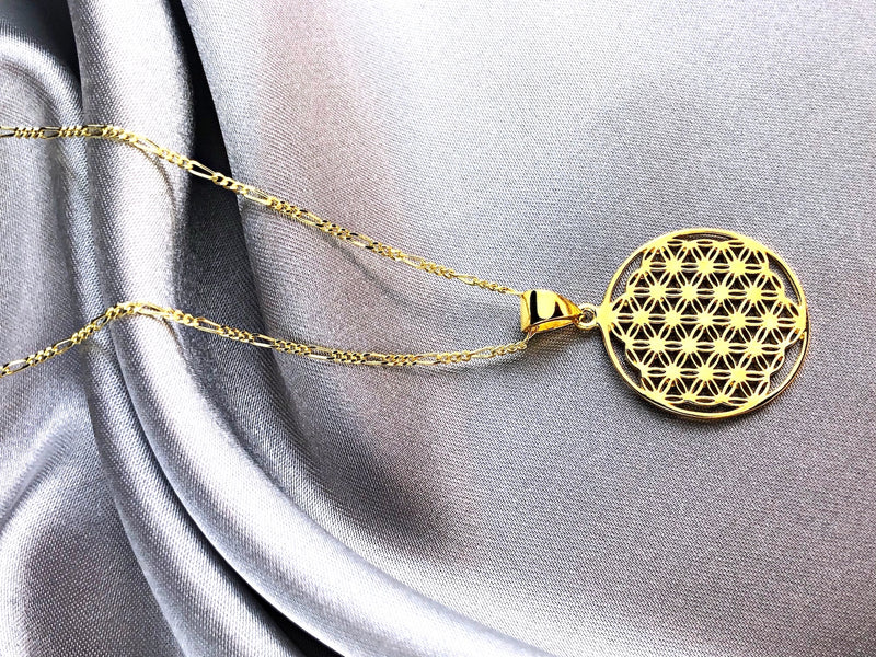 925 Sterling Gilded Chain Flower of Life