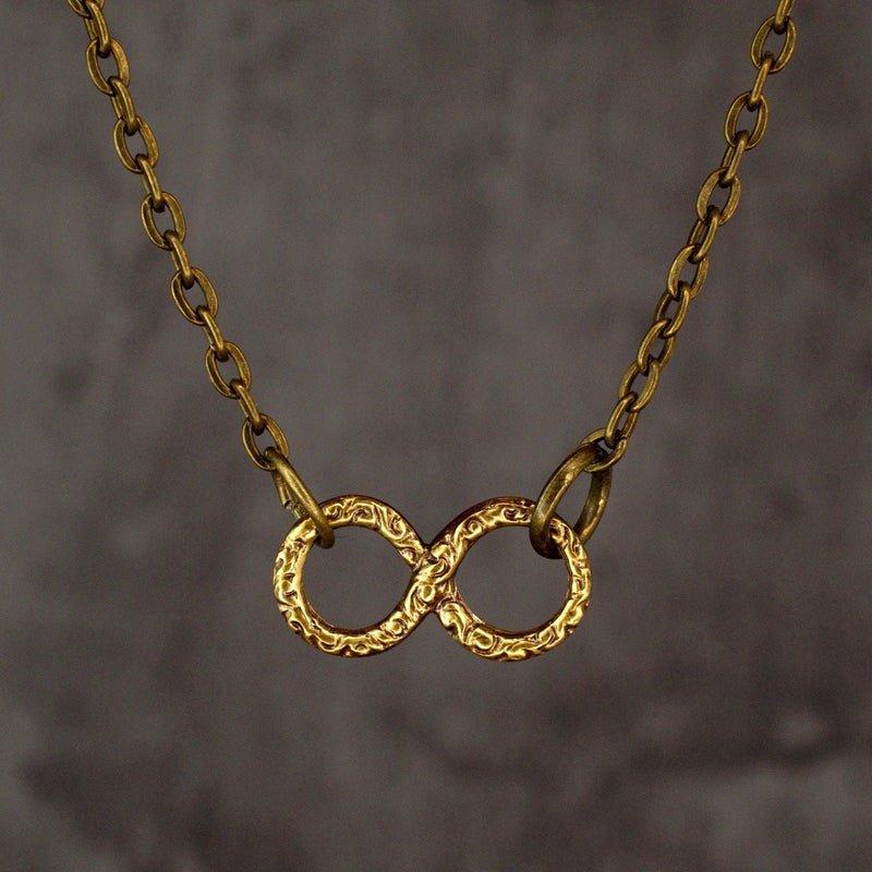 Infinity Chain - Bronze Filigree Infinity Eternity Smycken Vintage Style Smycken - Vik-98