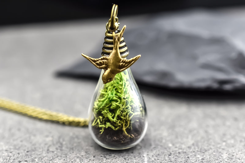 Vår - Äkta Moss & Earth Bronze Chain