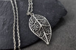 "Antik blad" silverkedja-VIK-74