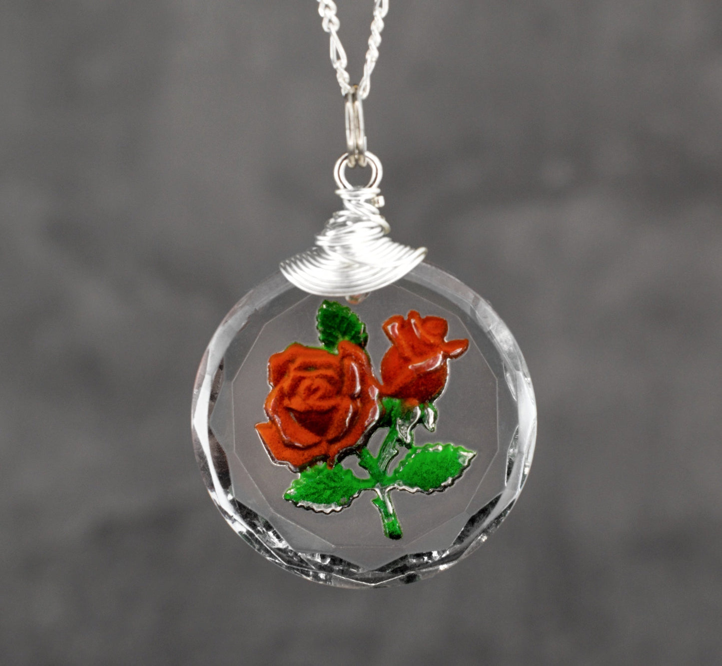 925 Sterling Silver Chain "Roses" - K925-47