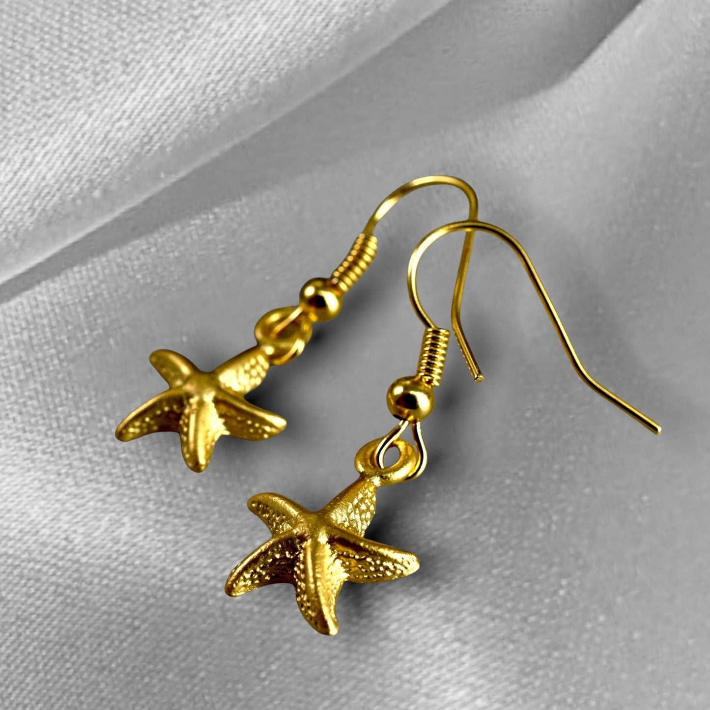 Gyllene örhängen "Starfish" - Vinohr-82