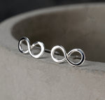 Infinity Mini Stud örhängen-925 Sterling Silver minimalistiska smycken-OHR925-110