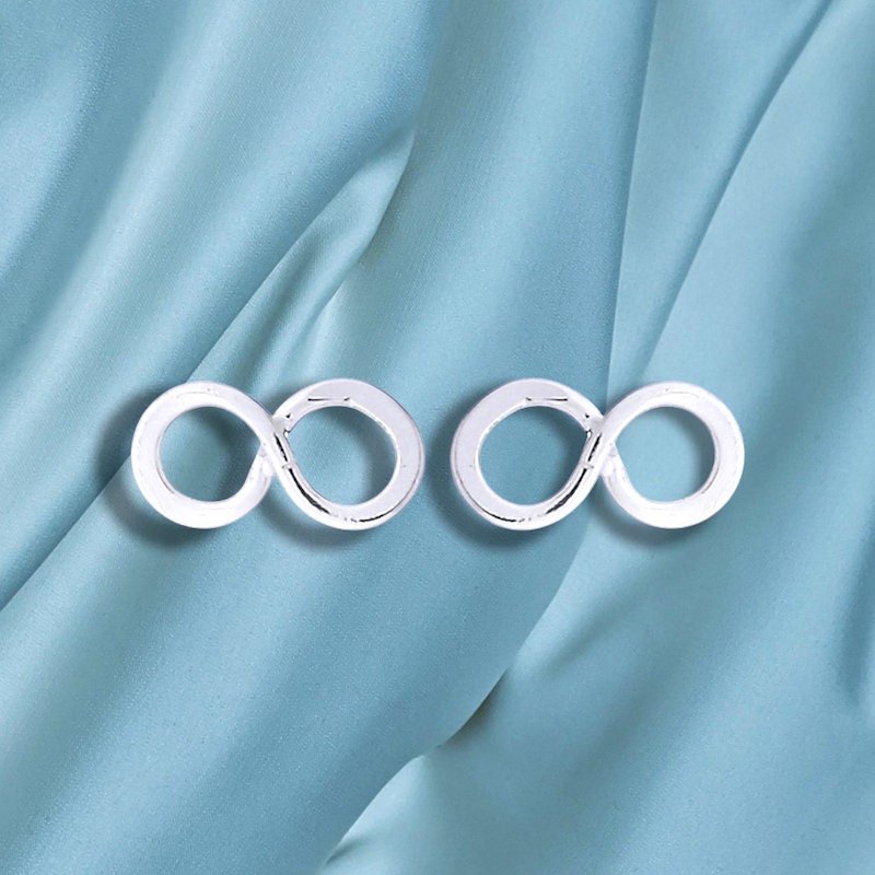 Infinity Mini Stud örhängen-925 Sterling Silver minimalistiska smycken-OHR925-110