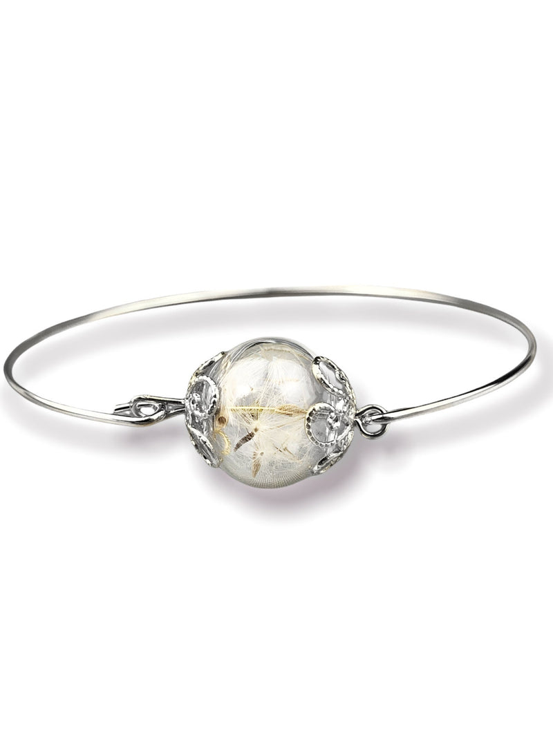 Elegant Pusteblumen Seed Bangle-minimalistiska silverpläterade smycken-RETARM-32