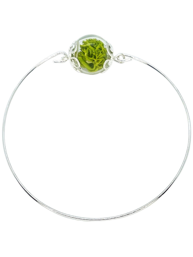 Äkta Green Moos Bangle - Minimalistiska Natur Smycken - Retars 28