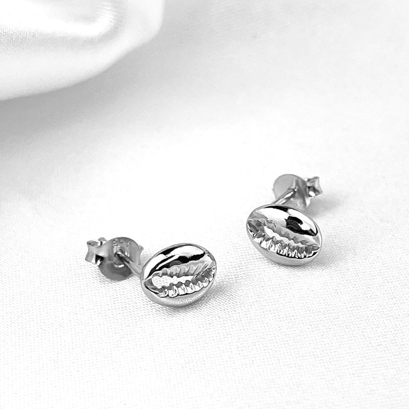 Cowrie Shell Mini öronproppar - 925 Sterling Silver - OHR925-48