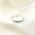 Älskar resan Ring - 925 Sterling Silver gravyr stämpel Finger Ring-RG925-55