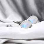 925 Sterling Silver Moonstone Örhängen - Ear925-93