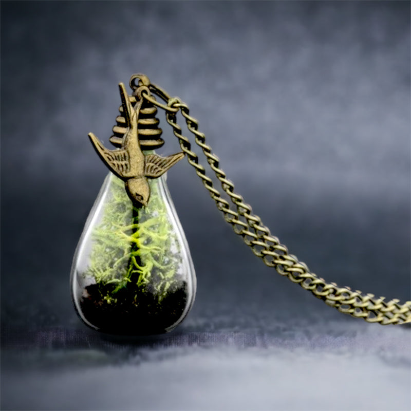 Vår - Äkta Moss & Earth Bronze Chain