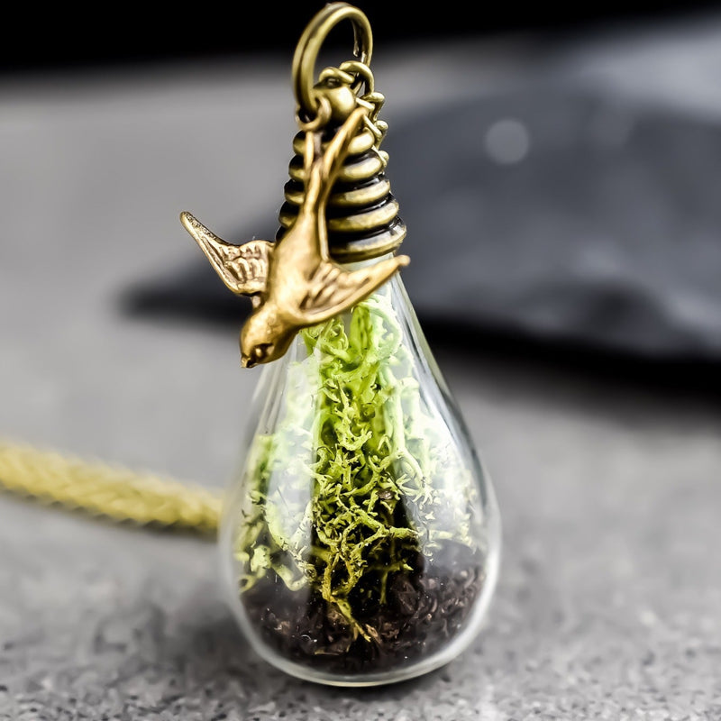 Vår - Äkta Moss & Earth Bronze Chain