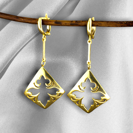 925 Sterling Silver Gold Plated Earrings "ORENT II"