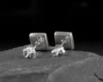 925 Sterling Silver Square Mini Stud Örhängen Pearly - Ear925-71