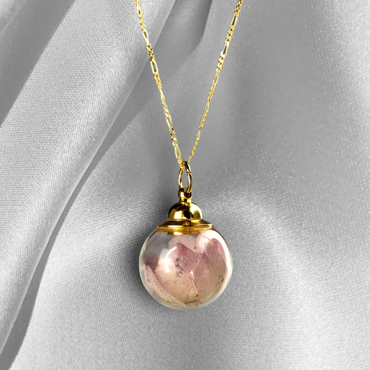 925 Sterling Gilded Chain "Real Cherry Blossom"