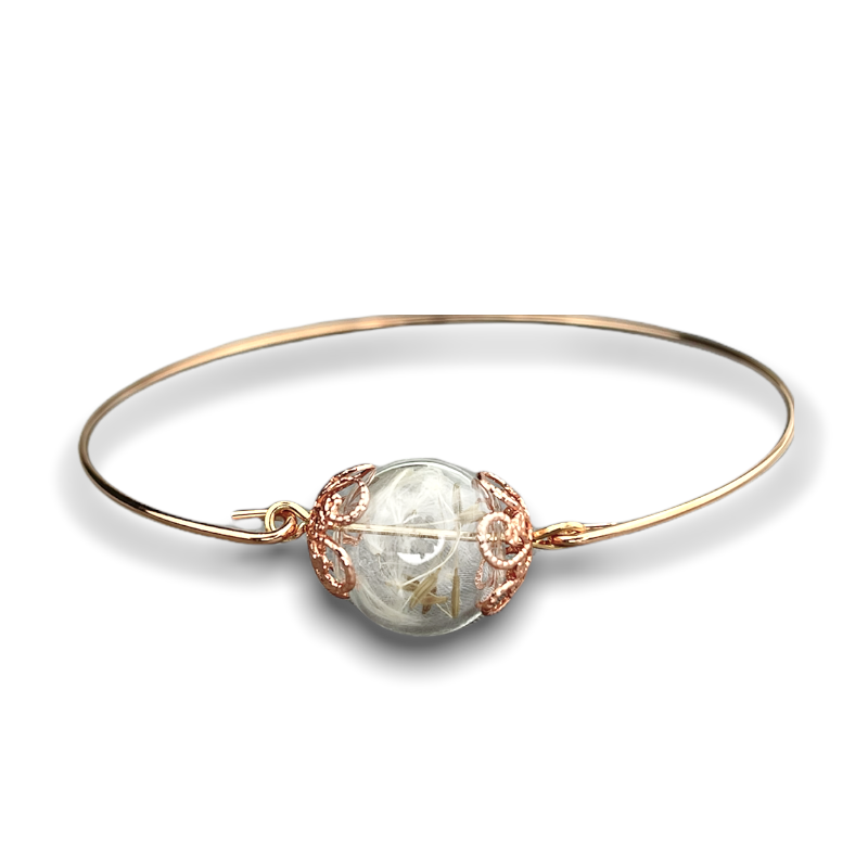 Pusteblumen Samen Rosegold Bangle-Rose guld naturliga smycken RETARM-23