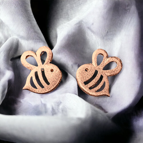 Bee Mini Stud Örhängen - 925 Sterling Rosegold Guldpläterade Örhängen - Ear925-40